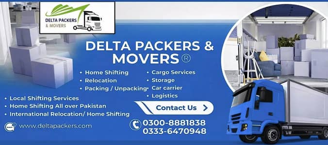 Delta Packers and Movers, Home Shifting, Relocation, Cargo, logestics