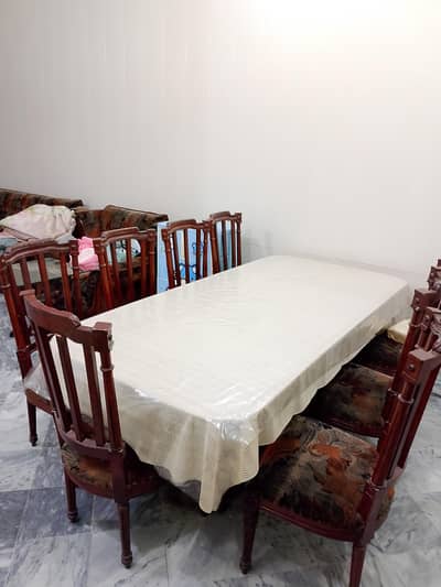Royal Style Grand 8 Seater Dining Table with Chairs