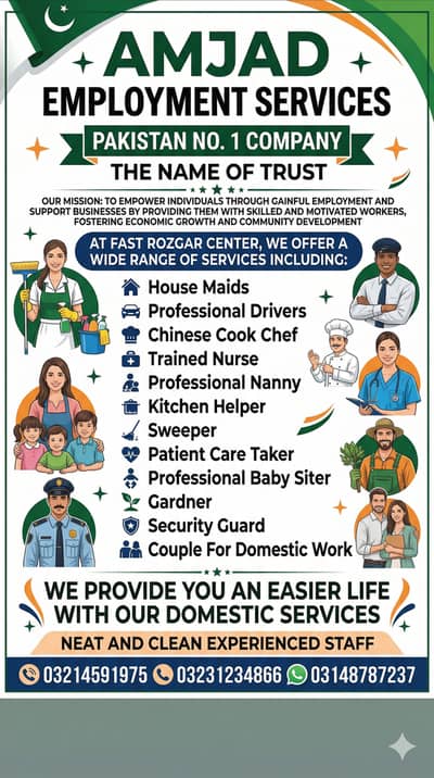 Maids /Driver / cook /   couple| chef / Baby Sitter maid available