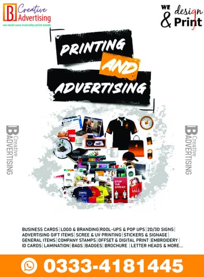 All types of printing & advertising services