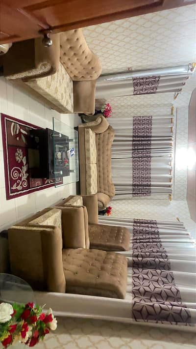 urgent sale :- seven seater sofa set in good condition .