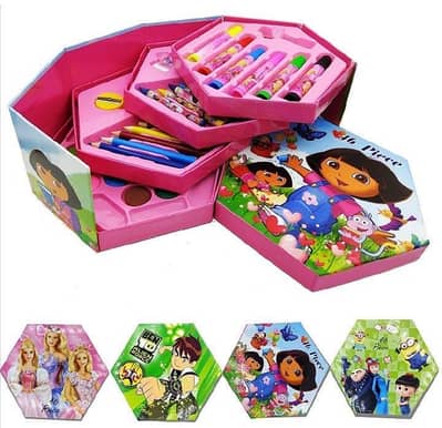 46 Pcs Dora the Explorer Art Craft Kit Pink Blue