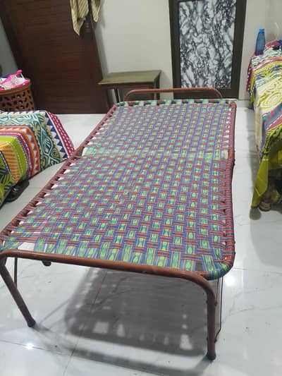 Single folding iron bed