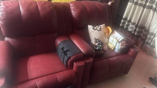 sofa cum bed and messager chair.