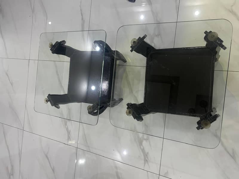 three centre table set one large two small 3