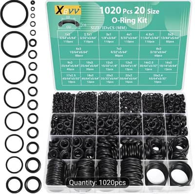 Nitrile O-Rings Set 1020 pcs - High Pressure | Temperature Resistant