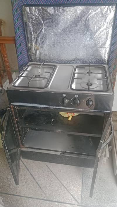three burner cooking range stove