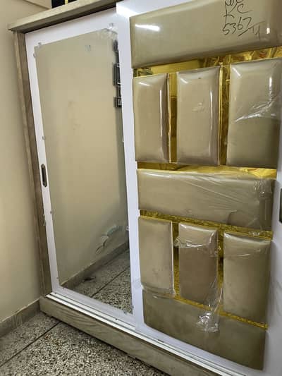 King size bed with 2 side tables and  sliding wardrobe