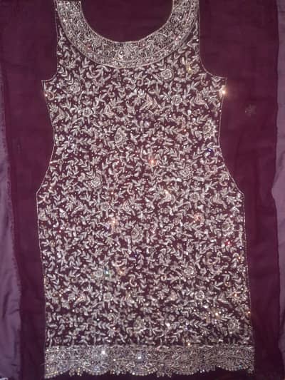 Maroon Farshi Lehenga New Unstitched – Rs. 80,000
