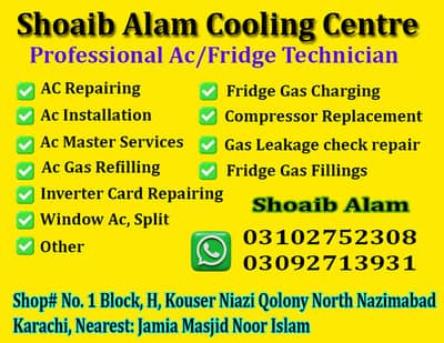 AC Gas Refilling & Deep Fridge Repairing - 24/7 Service |