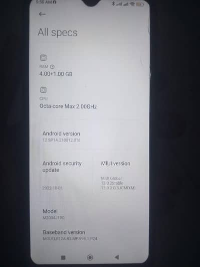Redmi 9 10/8 condition