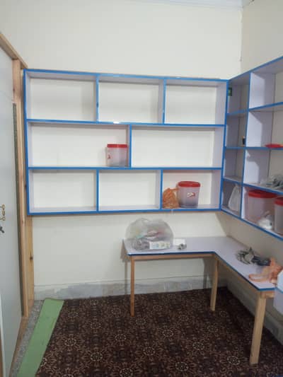 Shop shelves and cash counter liminations partition