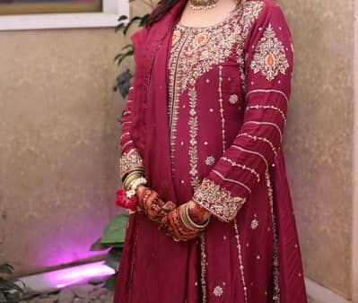 Open Frock and Dupatta