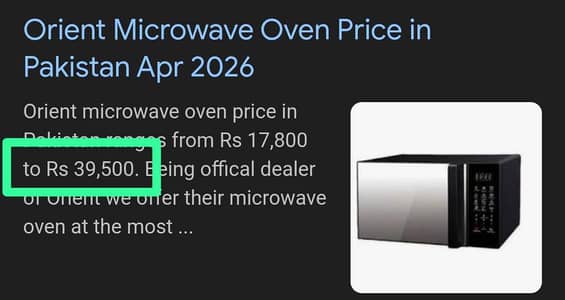 orient microwave oven 2in1 large size