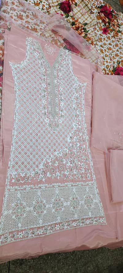 unstich full embroidery 4 piece suit