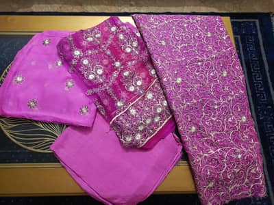 3 pc unstiched dress