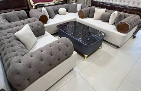 seven seater sofa with full cusion with table