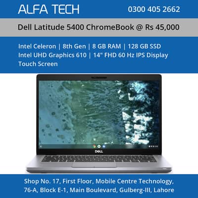 Dell ChromeBook 8GB 128GB 14" | Latitude 5400 Chrome