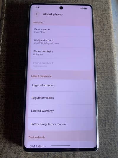 Google pixel 7pro pta approved