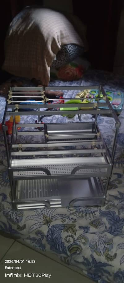 PURE ALUMINUM  IMPORTED DISH DRYING RACK/kitchen dish/storage rack