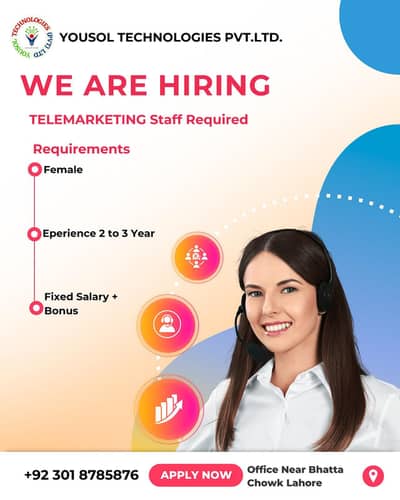 Hiring Marketing Person ( Female)