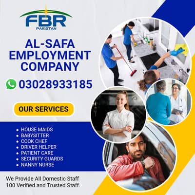 House Maids Baby Sitter Cook Drivers Chef Couple all Domestic staff