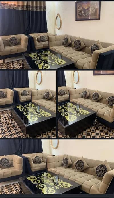 Sofas set with table
