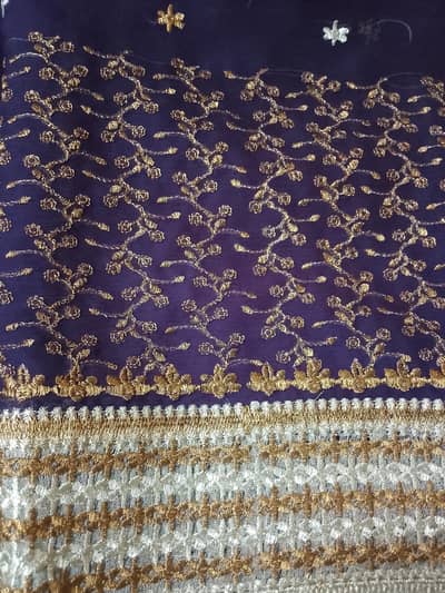 purple Fancy Embroidered dress