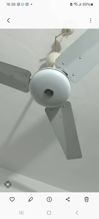 5 indus fans for sale, 1 year used, Each 6000rs