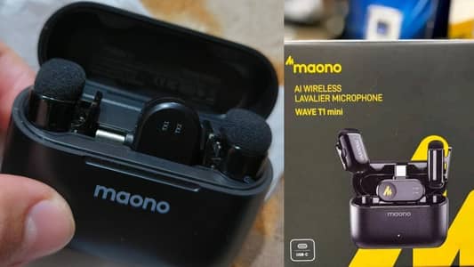 maono wireless mic T1 mini kch din use huay bs