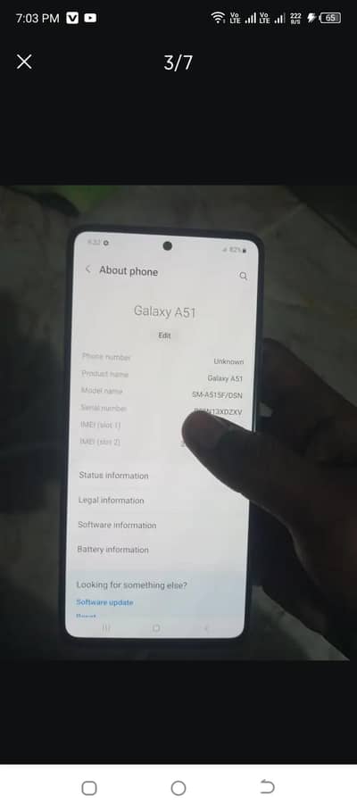 Samsung Galaxy A51 6/128 indisplay finger exchange possible