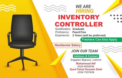 Inventory Operator Required | Inventory Controller | Jobs in Lahore