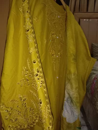 Unique embroidery dress in lawn stuff