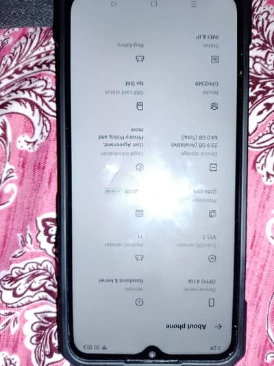 model : oppo a16k ram 4 gb processor : octa-core Android version : 11