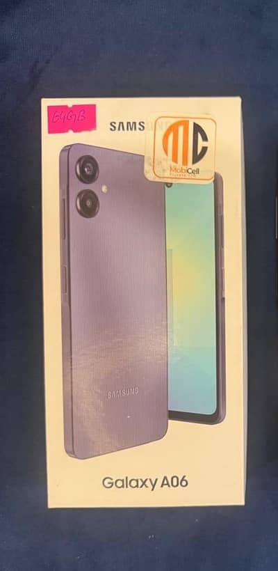 Samsung A06 4\64gb only 2 month used totally new with box