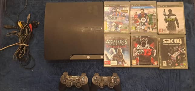 PS3 slim full setup-ready to play urgent sale