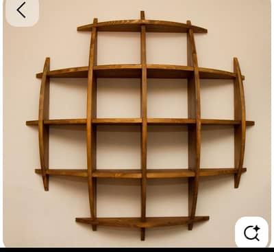 Futuristic Wooden Book Shelf (Hard Wood) 4x4 ft