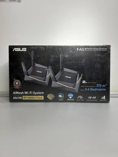 Asus AiMesh Wi-Fi System AX6100 RT-AX92U 2 Pack