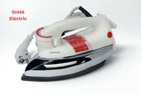 ONHA Heavy Dry Iron 1000W | Non-Stick Sole Plate | Made in Pakistan