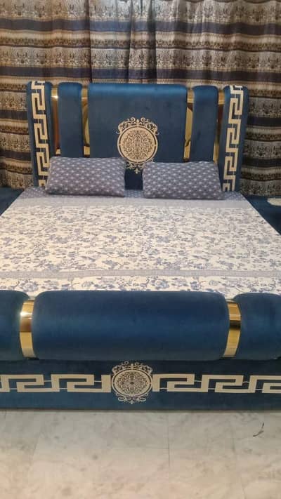 Velvet Versace Queen Bed  with Mattress