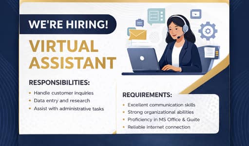 Hiring Virtual assistant for office