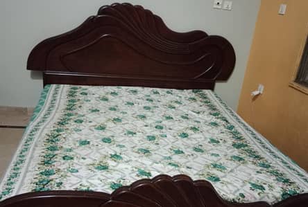 King Sized Bed along with Mattress and Dressing Table