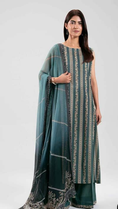 Lawn printed suit 3 piece