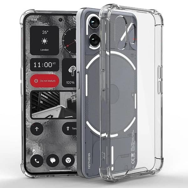 Nothing Phone 2 Case Clear Shockproof Silicone Bumper Cover Transparent Soft TPU Protective Back Case For Nothing Phone 2