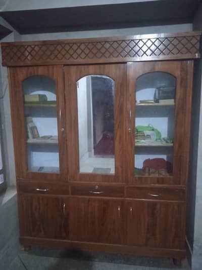 showcase with dressing mirror