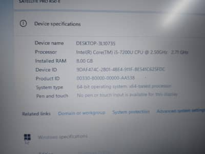 Toshiba Core i5 7th Gen