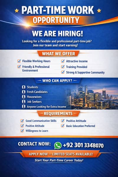 Part Time Online Work Opportunity | Work From Home