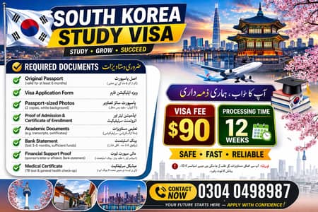 South Korea Study Visa -Canada _USA_ UK _Europe_ Singapore_ Malaysia