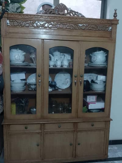 beautiful crockery showcase unit