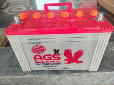 AGS BATTERY  Washi 110 model 75AH